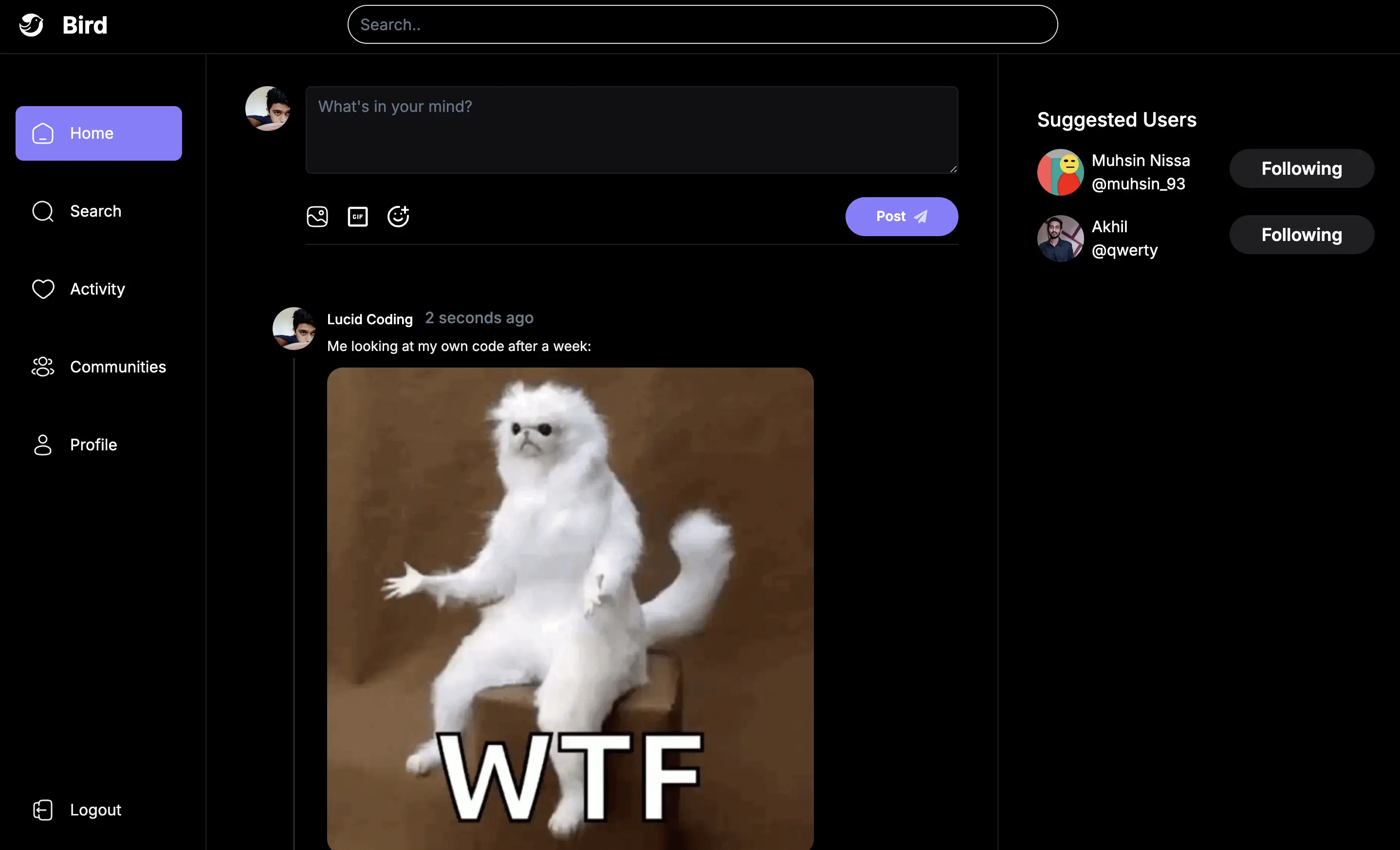 Bird Social Media